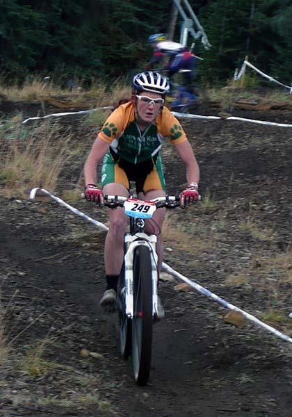 Carla Swart (Lee's McRae) descends.