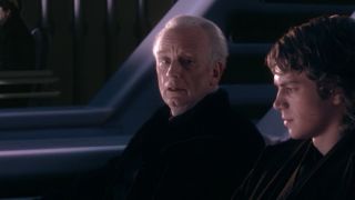 Ian McDiarmid speaking to Hayden Christensen in Star Wars: The Revenge of the Sith