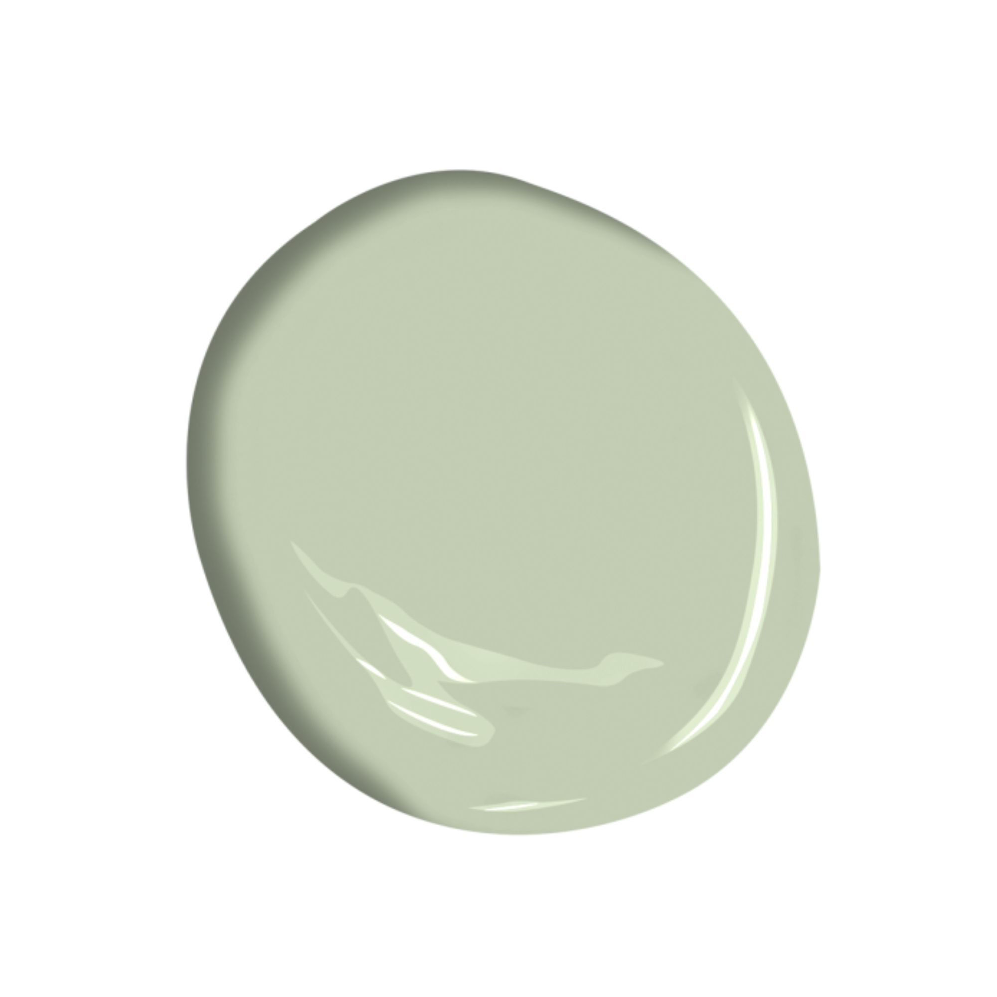 Pale green paint dollop