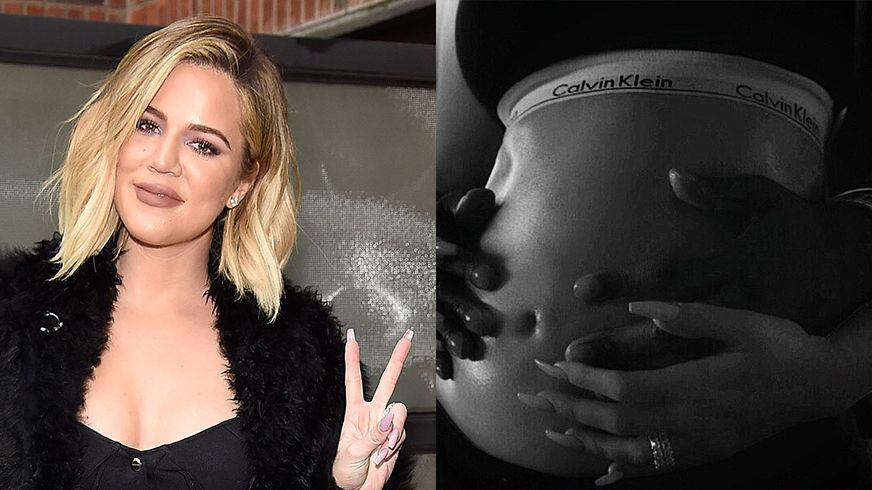 There's a Theory Circulating That Khloé's Pregnancy Announcement Was a  Sponsored Ad - Khloé Kardashian Pregnancy Post Calvin Klein | Marie Claire