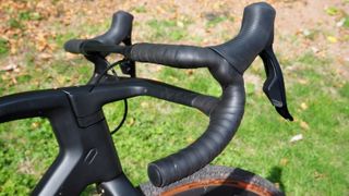A close up of the Canyon Grail's handlebar