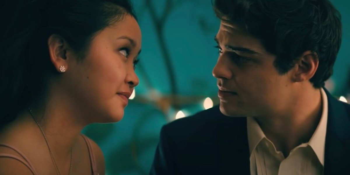 Lana Condor and Noah Centineo as Lara Jean and Peter Kavinsky in To All The Boys: Always and Forever