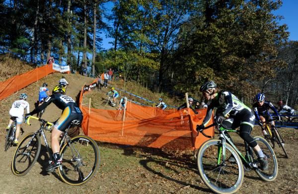 Van Gilder leads the women up the climb