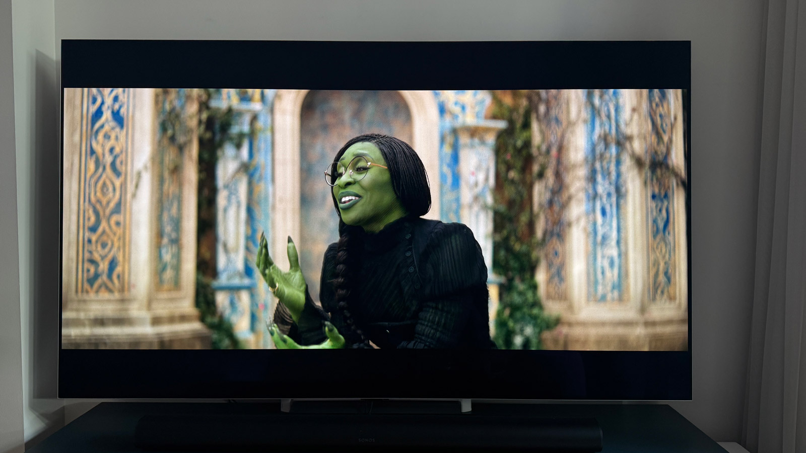 A scene from the movie Wicked shown on the LG G5 OLED TV