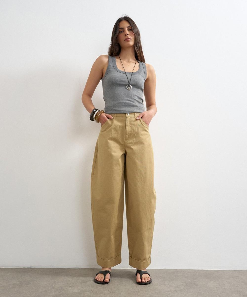 Tan Clean Cargo Trousers