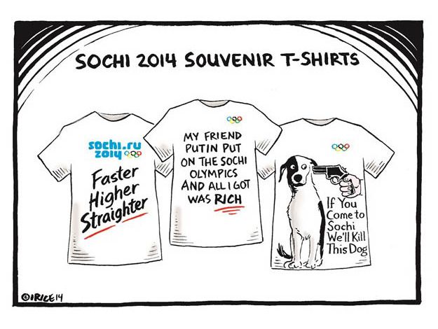 Editorial cartoon Sochi Olympics