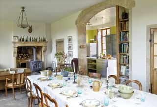 renovated french home traditional dining room