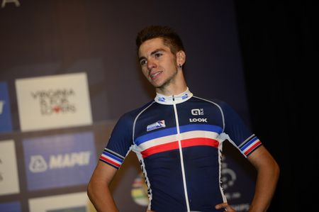 Anthony Turgis (France) awaiting his bronze medal