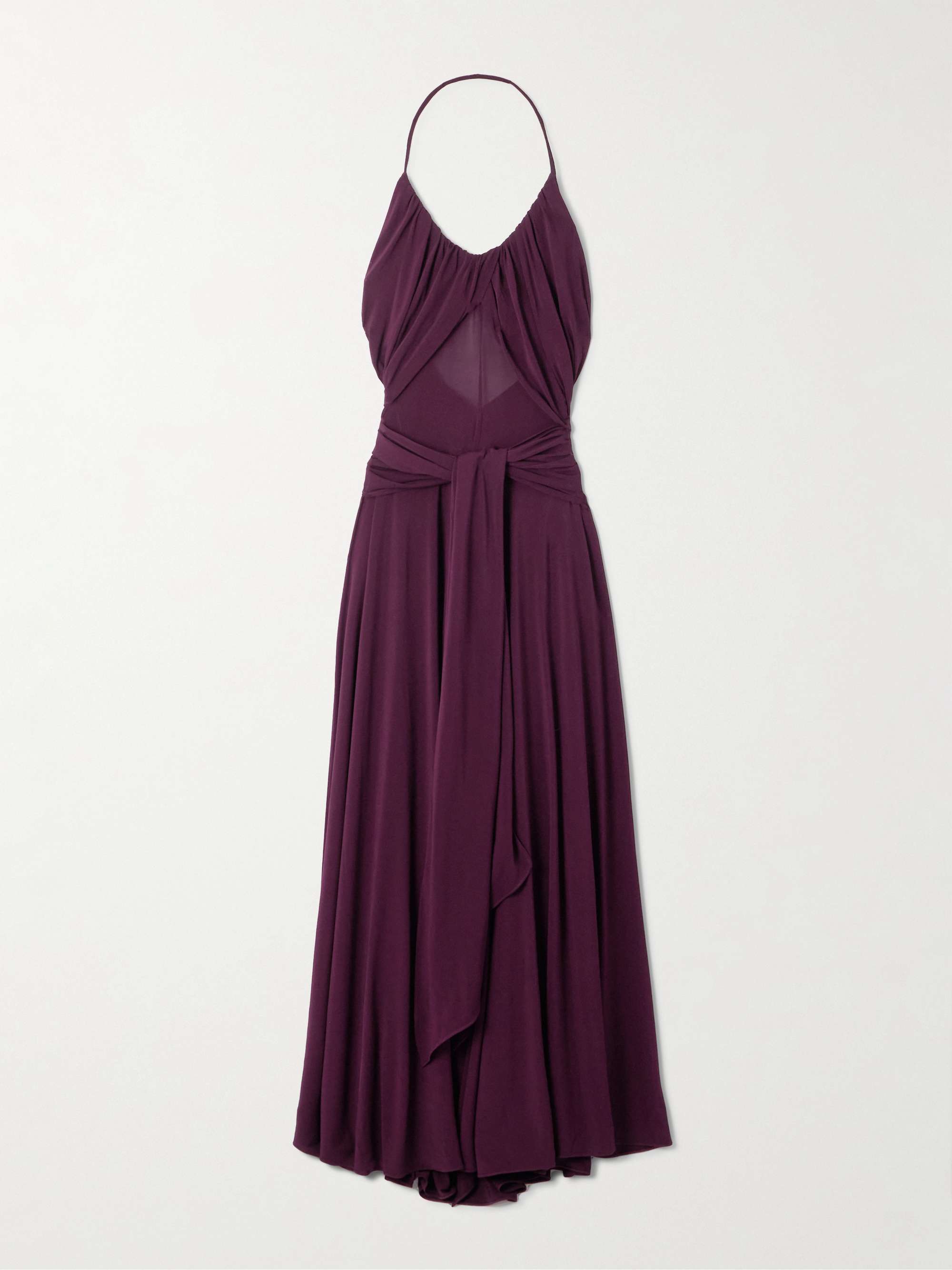Stretch-Jersey Halterneck Maxi Dress