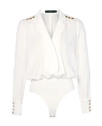 Cupro Shirt Bodysuit in White, £149.00 | Holland Cooper