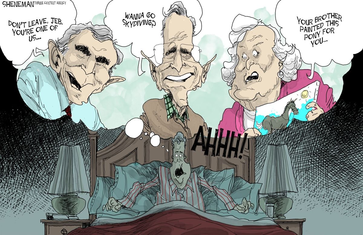 Political cartoon Bush family | The Week