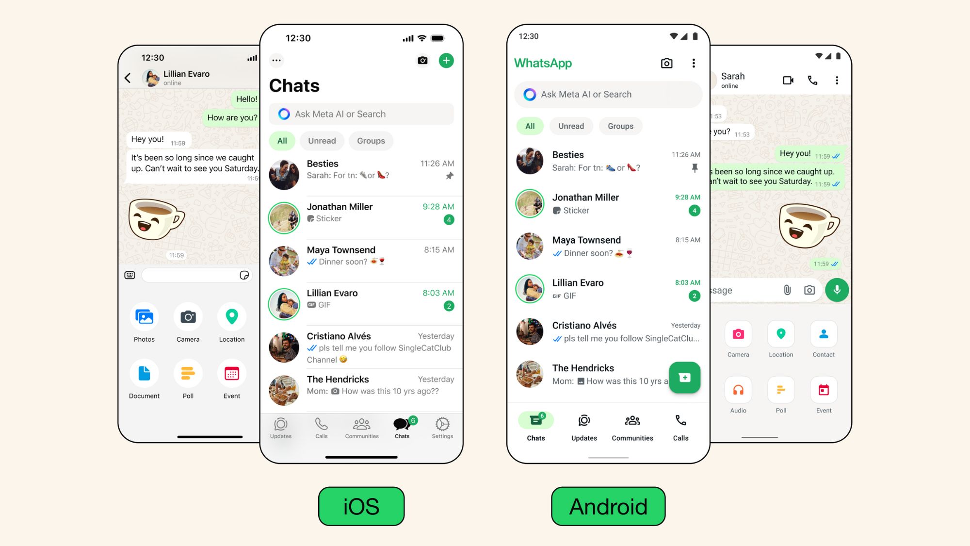 WhatsApp announces major design changes and a darker dark mode