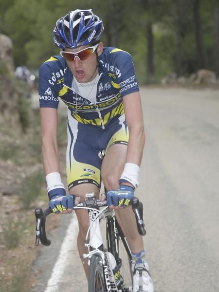 Wout Poels (Vacansoleil) couldn't hold the wheels of the lead group