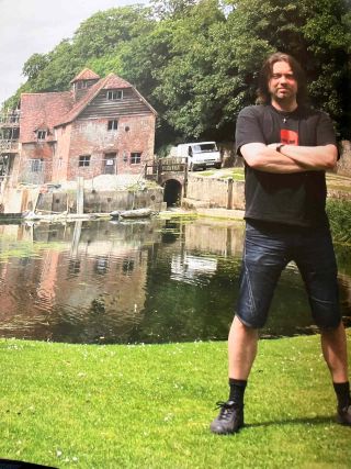 Candlemass’s Leif Edling at Black Sabbath album location Mapledurham Mill