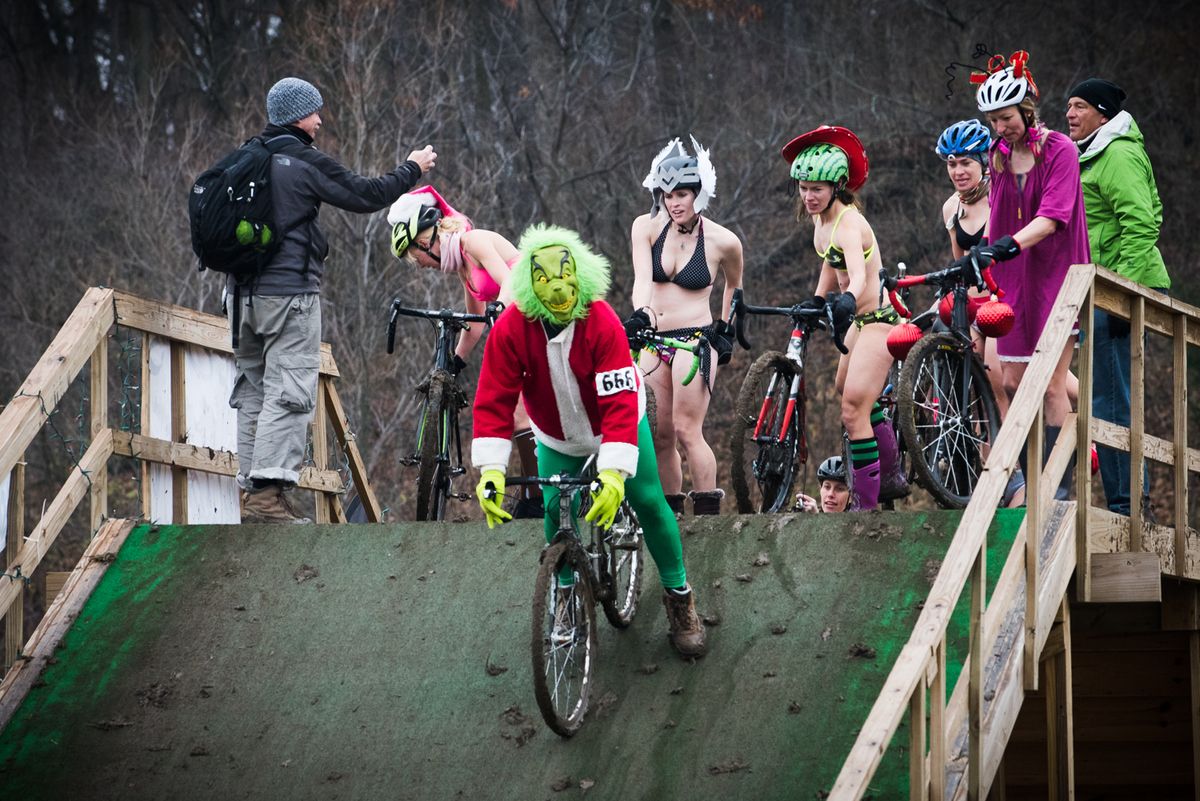 The Speedo race on top the fly over