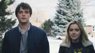 Mitchell Hope and Kiernan Shipka in "Let It Snow" on Netflix