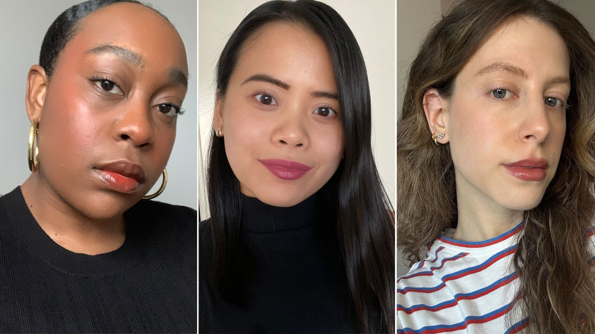 Who What Wear editors testing the best drugstore lip stains.