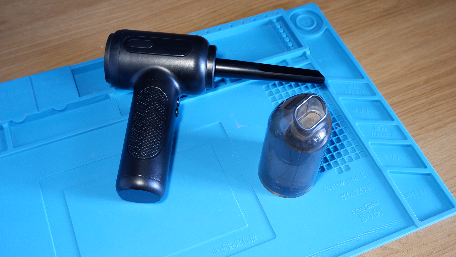 An air blower to get rid of dust and hairs from a gaming PC.