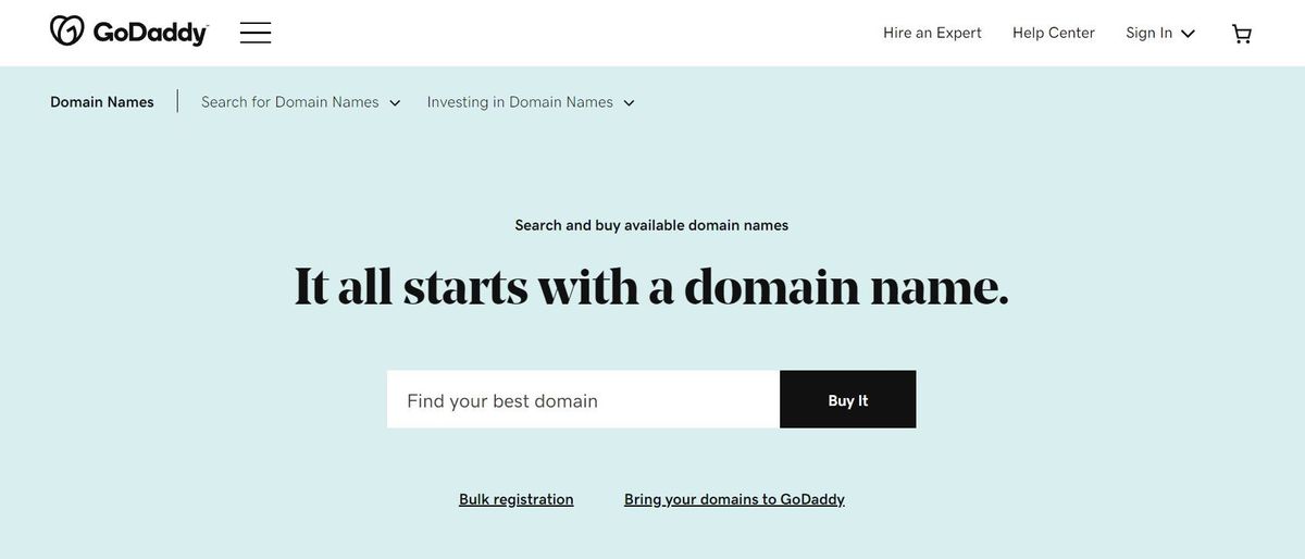 GoDaddy Domain Review Hero