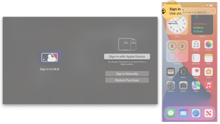 How to use AutoFill on the Apple TV and iPhone by showing steps: Navigate to a log in screen on your Apple TV, Tap the Sign in AutoFill notification that appears on your iPhone