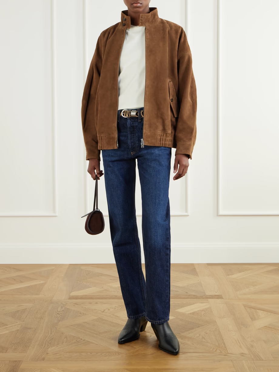 Agolde, Lana Mid-Rise Straight-Leg Jeans