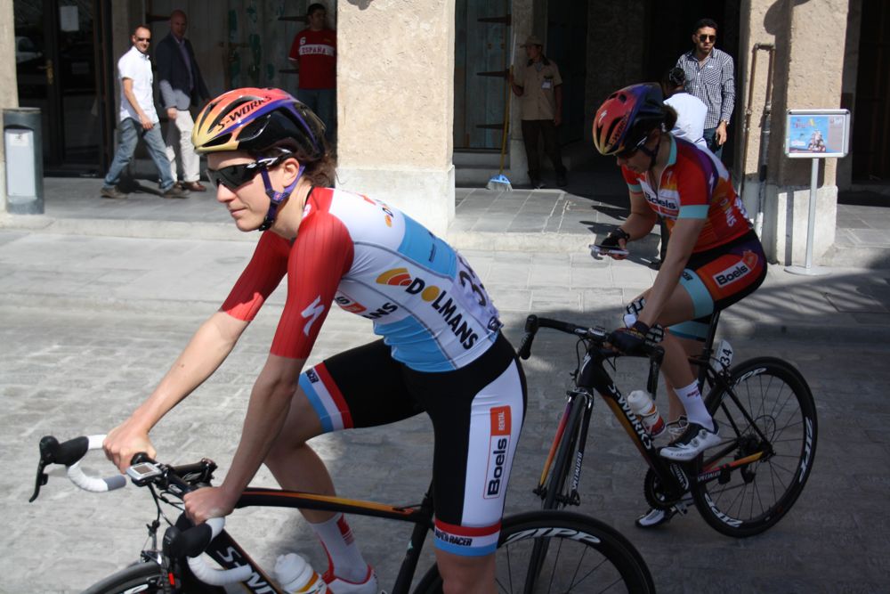 Riders from the Boels Dolmans Cycling Team
