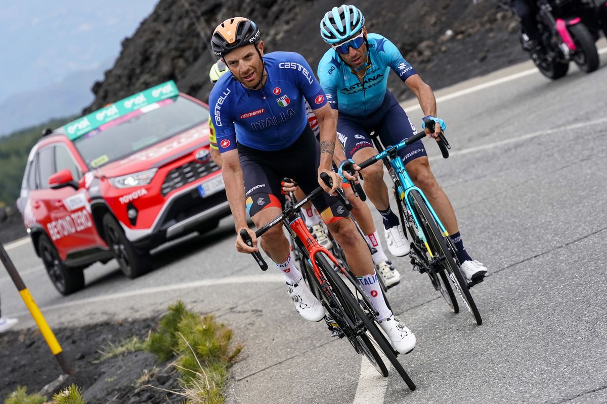 Giro di Sicilia 2022 - 3rd Edition - 4th stage Ragalna - Etna 140 km - 15/04/2022 - Damiano Caruso (ITA - Bahrain Victorious) - Etna - photo Massimo Fulgenzi/SprintCyclingAgency&Acirc;&copy;2022