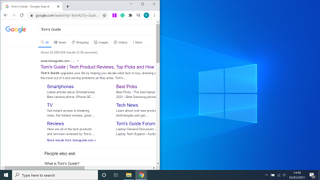 how to split the screen on Windows 10 - press windows + arrow key