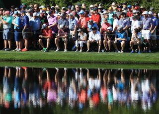 Patrons line the 16th