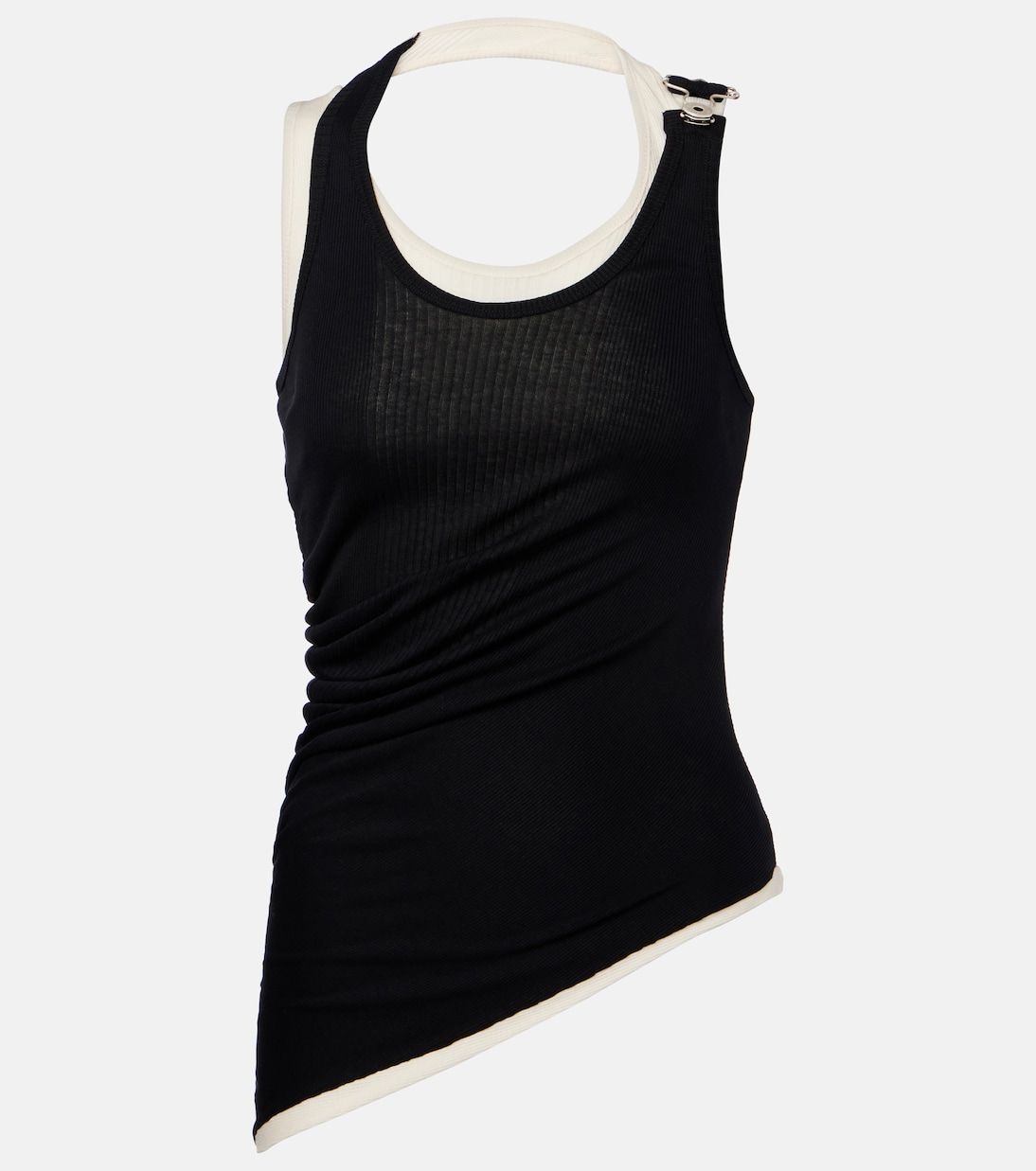 Layered Cotton Jersey Tank Top