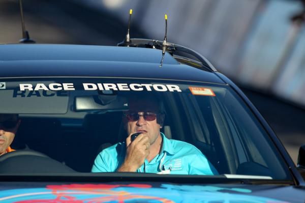 Race Director Mike Turtor calling the shots