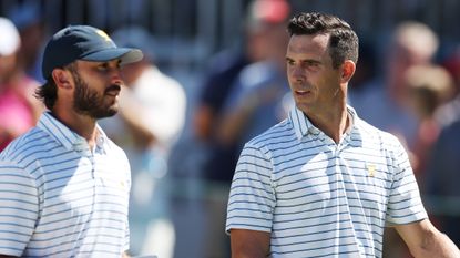 Max Homa and Billy Horschel during the 2022 Presidents Cup