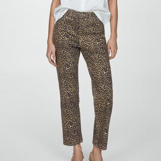 Mango leopard print jeans