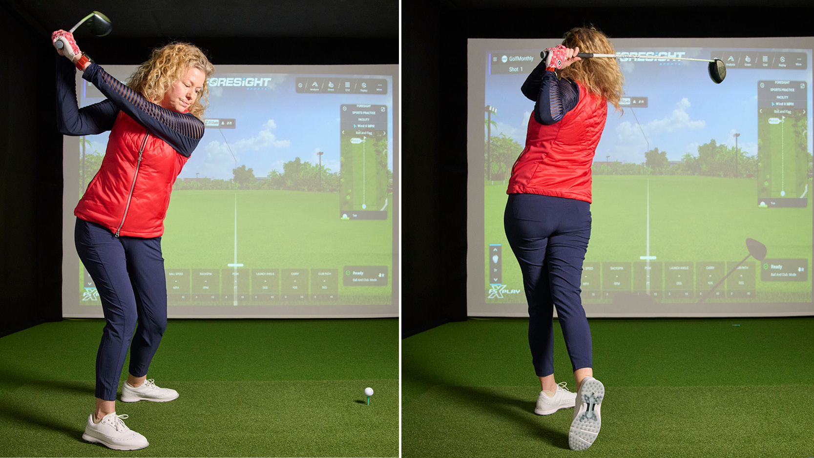 Katie Dawkins demonstrating turn with driver