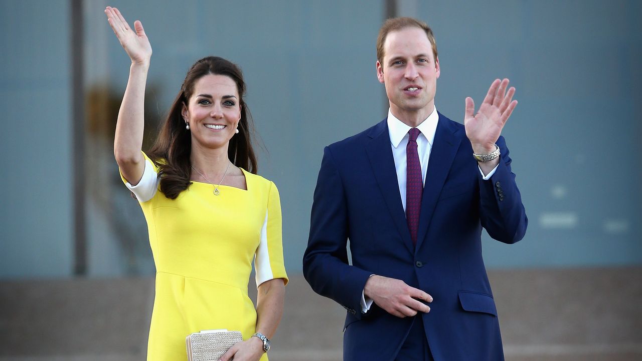 sydney, australia april 16 prince william, duke of cambridge and catherine, duchess of cambridge greet the crowds of public outside sydney opera house on april 16, 2014 in sydney, australia the duke and duchess of cambridge are on a three week tour of australia and new zealand, the first official trip overseas with their son, prince george of cambridge photo by chris jacksongetty images