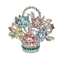 Pastel Flower Basket Brooch, £55 ($72) | Royal Collection Shop