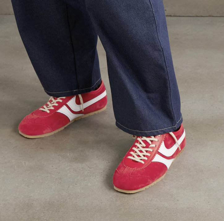 Dries Van Noten , Leather-trimmed suede sneakers