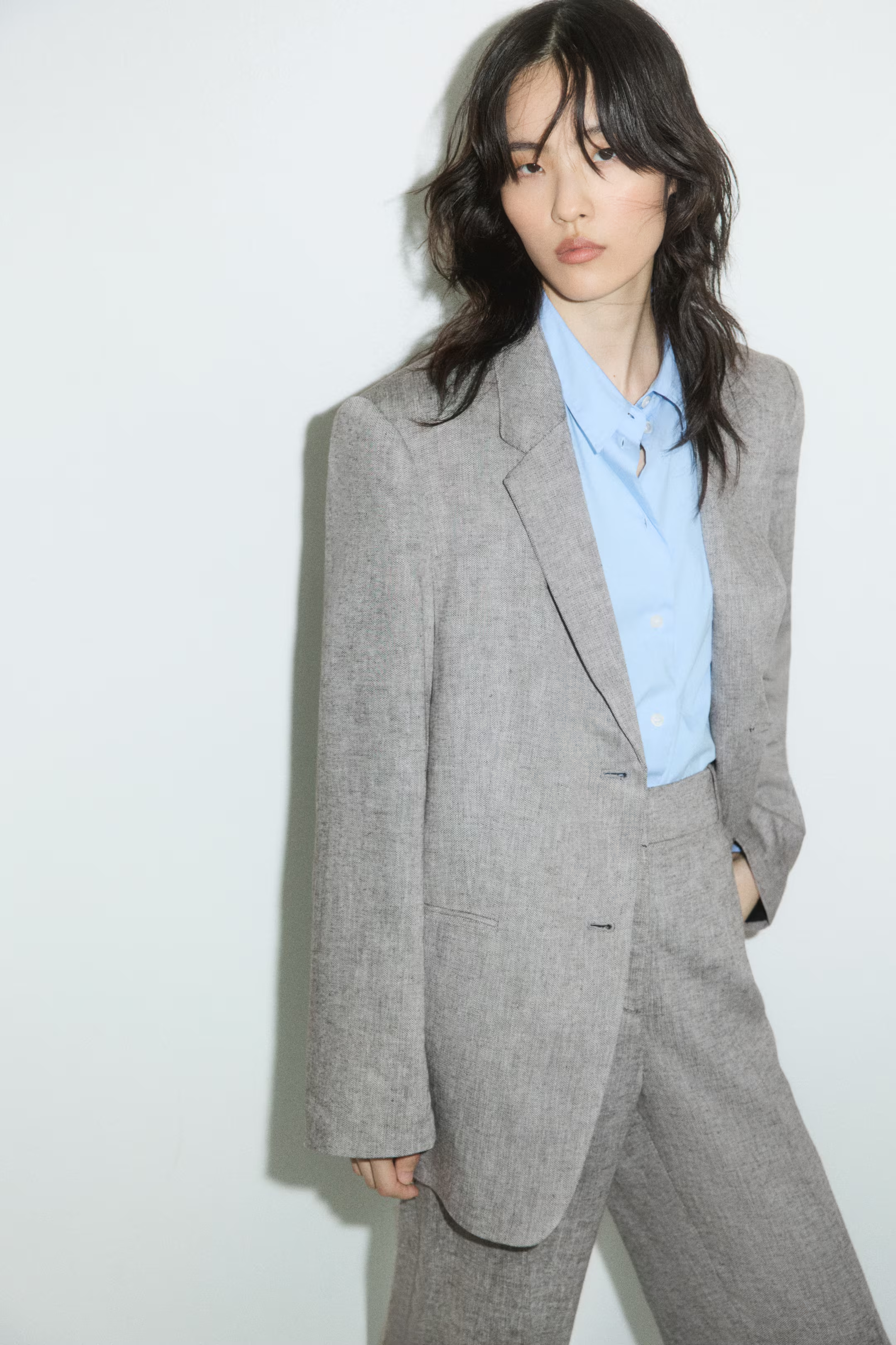 H&amp;amp;M, Linen-Blend Blazer