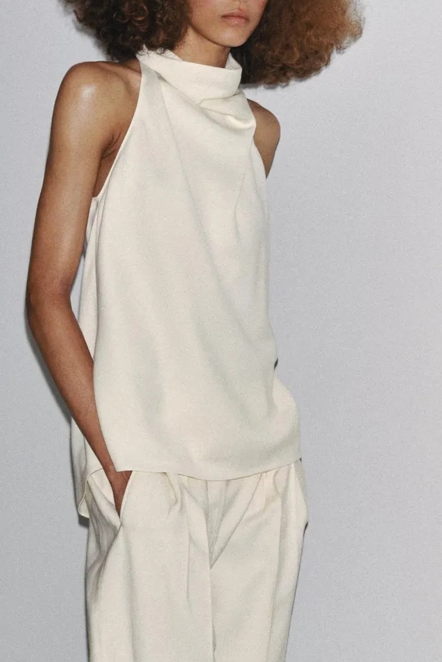 Zw Collection Flowy Halter Top