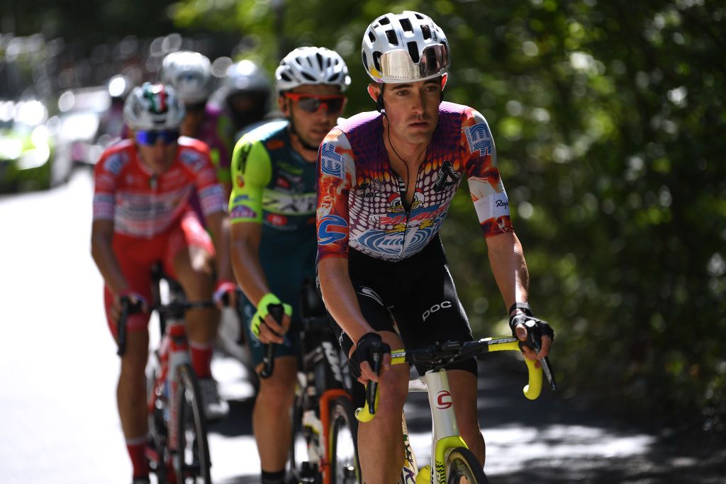 MATERA ITALY OCTOBER 08 James Whelan of Australia and Team EF Pro Cycling Breakaway during the 103rd Giro dItalia 2020 Stage 6 a 188km stage from Castrovillari to Matera 401m girodiitalia Giro on October 08 2020 in Matera Italy Photo by Tim de WaeleGetty Images