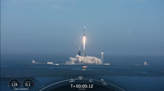 A SpaceX Falcon 9 rocket launched 47 of the company's Starlink internet satellites on March 3, 2022.
