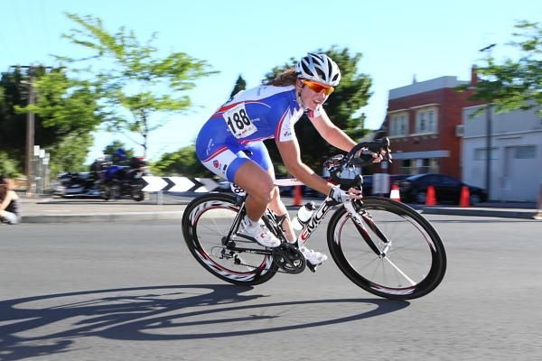 Carly Light (AIS) was perhaps a surprise breakaway, but she rode strongly to defend her advantage once she was away.