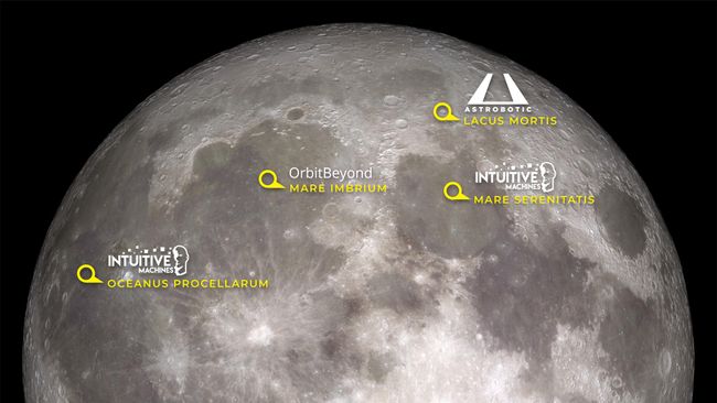 Here's Where Commercial Landers Will Land on the Moon for NASA