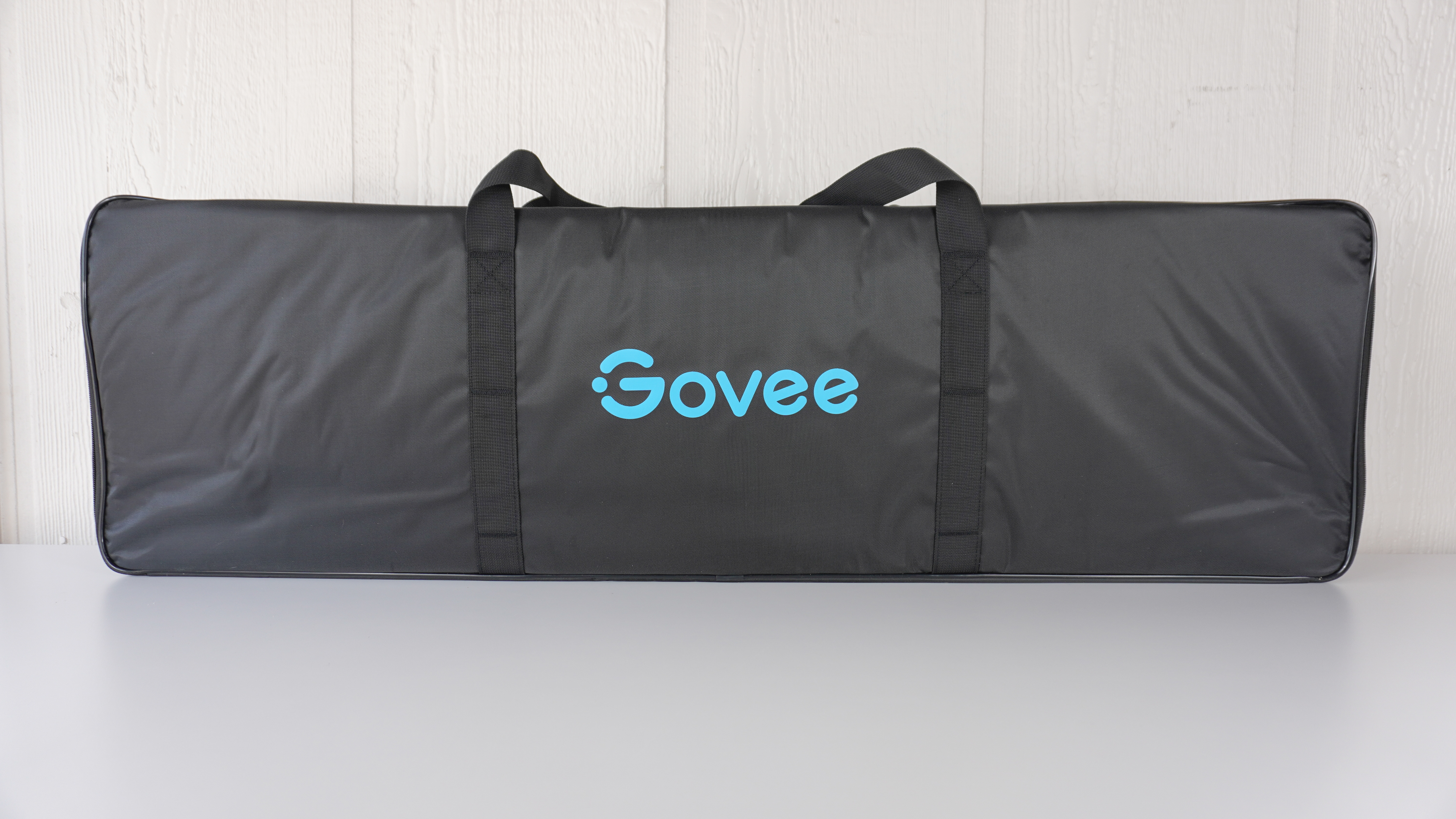 The carrying case the Govee Lightwall comes in on a table