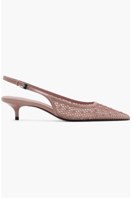 Slingback Pointed Toe Kitten Heel Pump