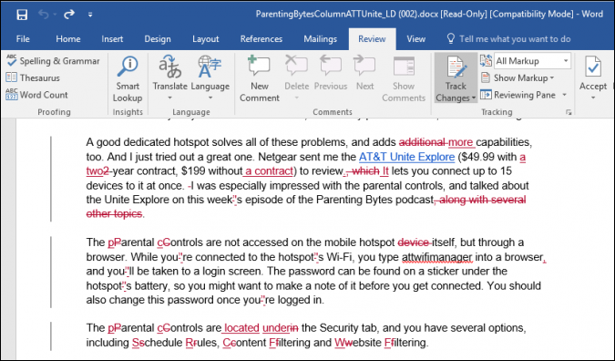 How to Make Word 2016 Show All Changes Inline | Laptop Mag