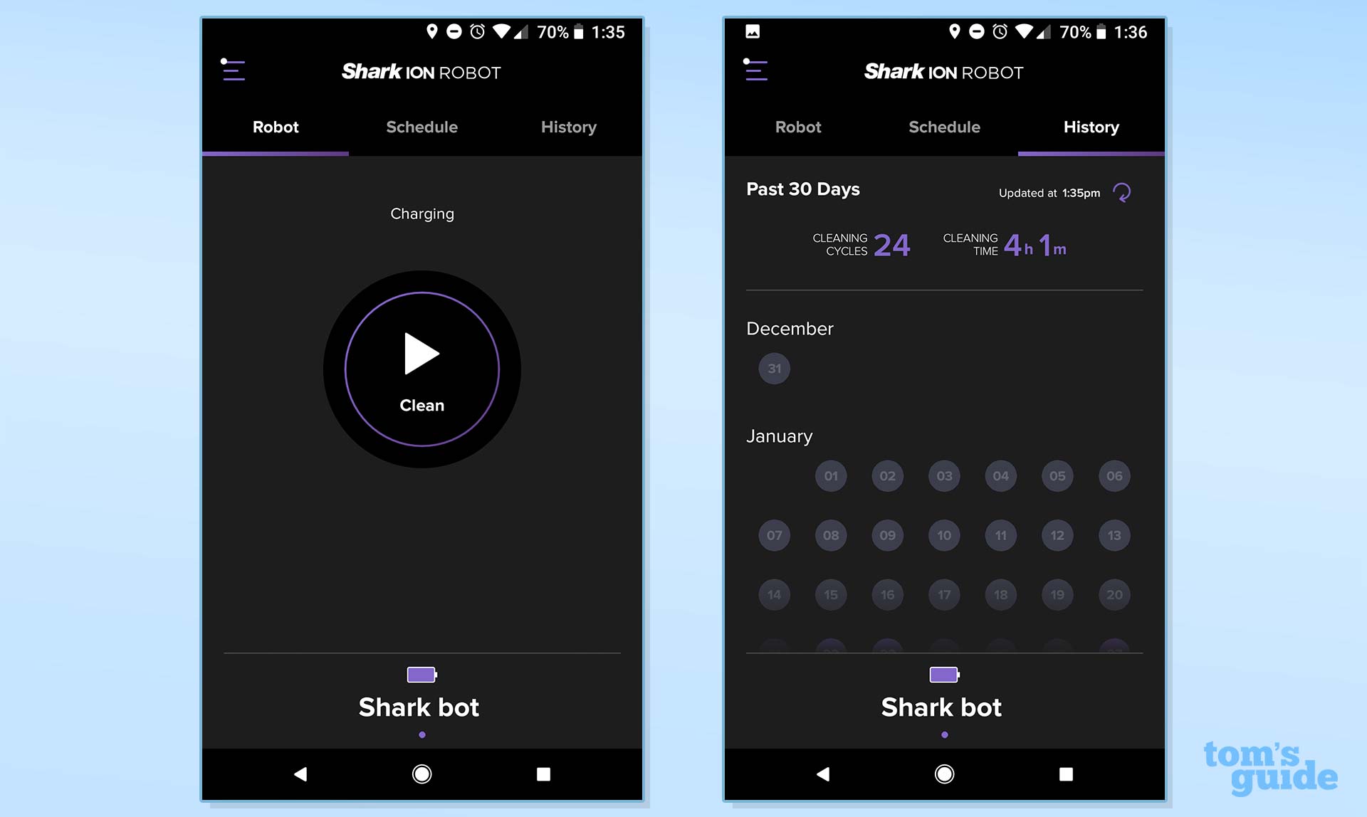 The app for the Shark Ion Robot 750 is extremely easy to use and set up.