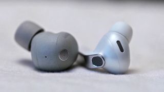 Sony WF-1000XM6 next to Samsung Galaxy Buds 4 Pro