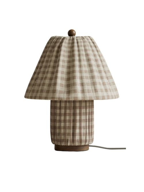 Full Pleat Gingham Table Lamp