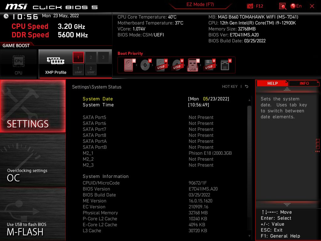 MSI MAG B660 Tomahawk WIFI